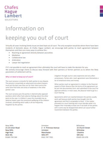 Keeping you out of court cover